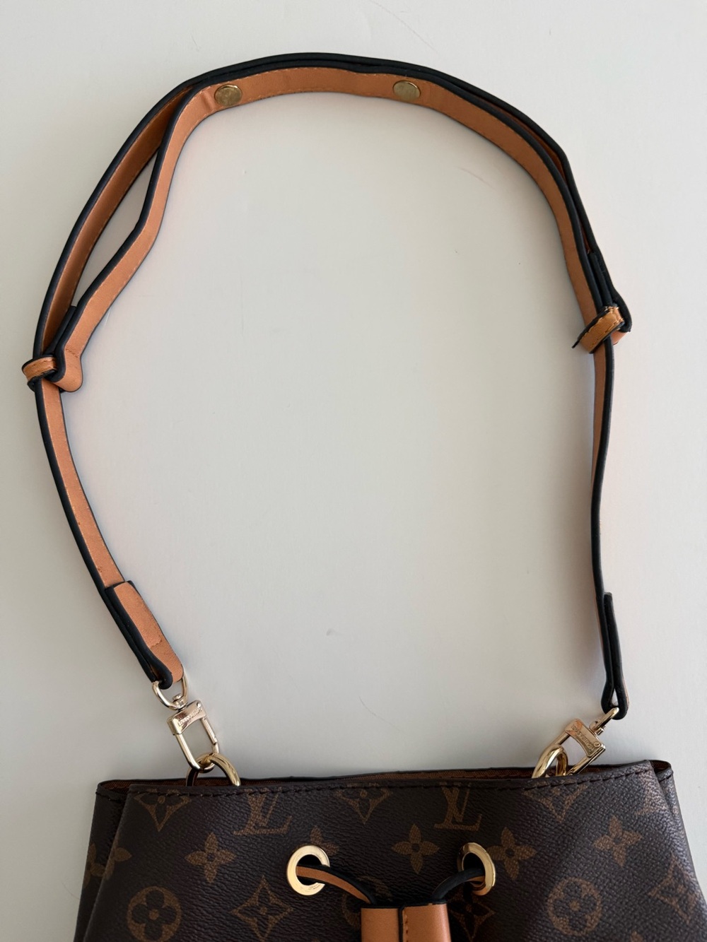 Brown Monogram Drawstring Shoulder Bag - Picture 2 of 10
